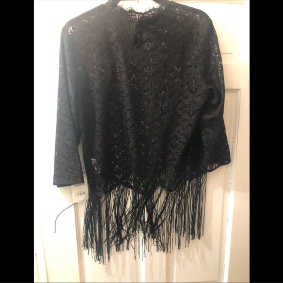 Zara Lace and Fringe Blouse - Picture 2 of 6